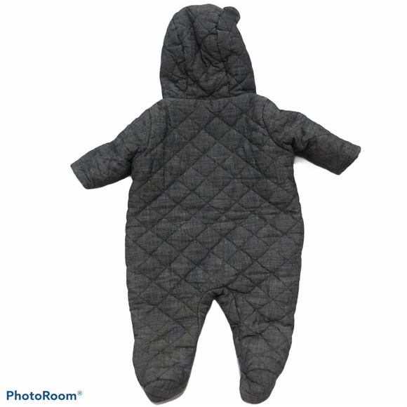 Baby Gap Factory Quilted Bunting Snowsuit 0-3M Bl - Picture 4 of 7